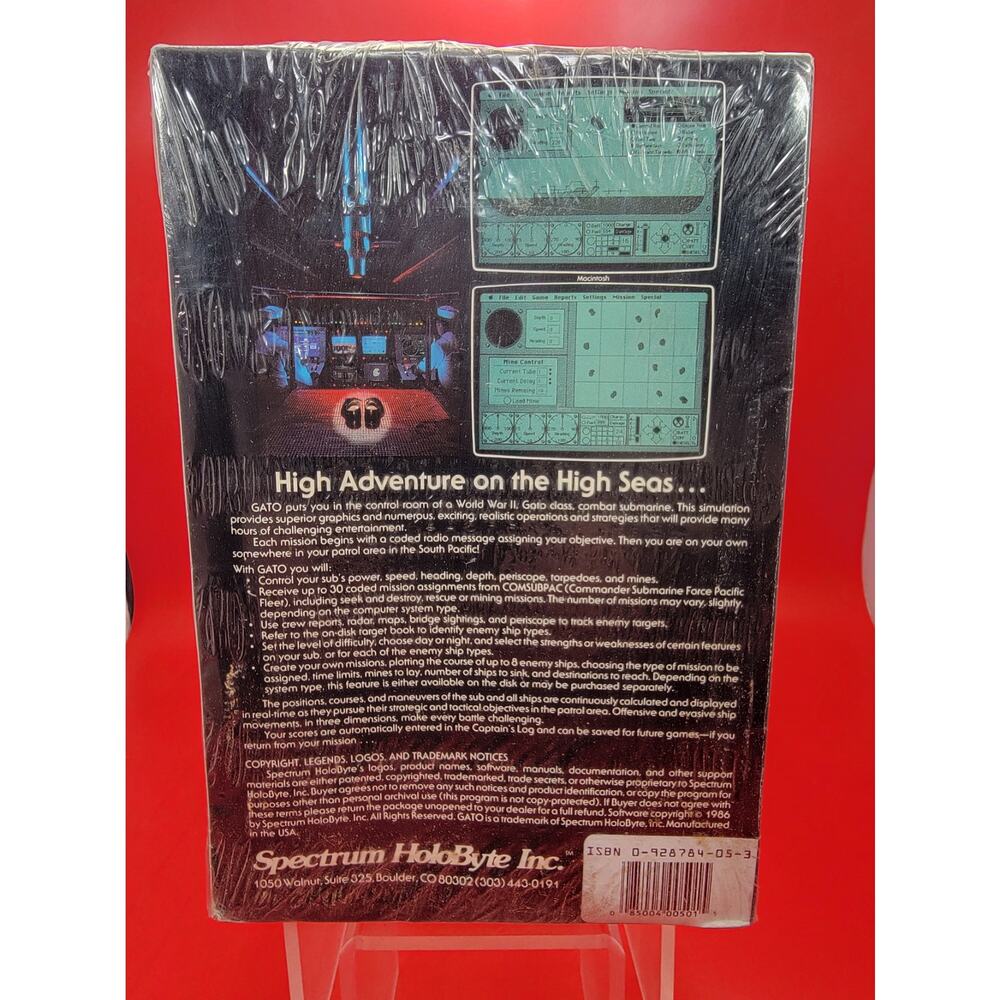 Gato Spectrum Holobyte For Atari 520 ST / 1040 ST New Sealed - Picture 2 of 5